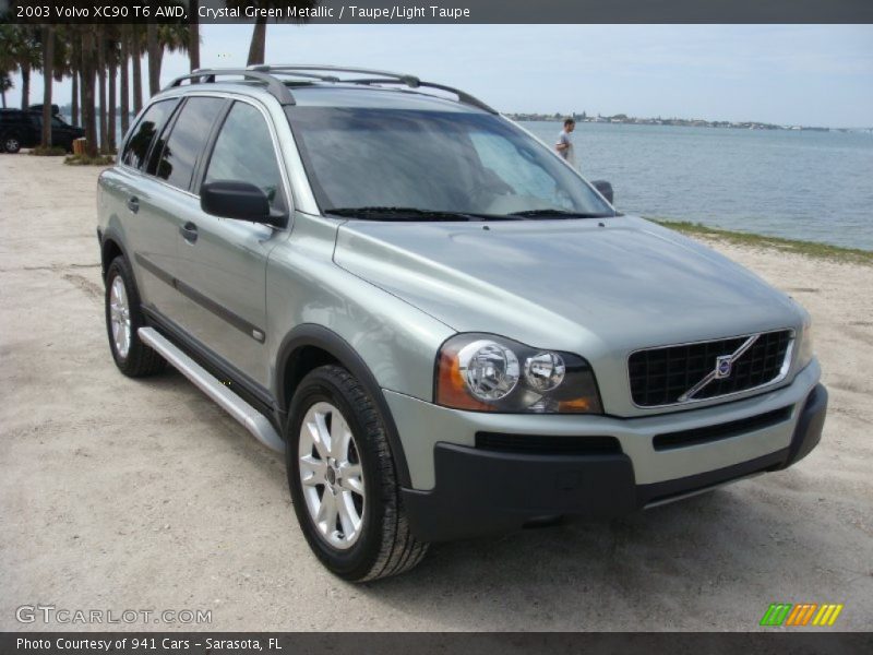 Crystal Green Metallic / Taupe/Light Taupe 2003 Volvo XC90 T6 AWD