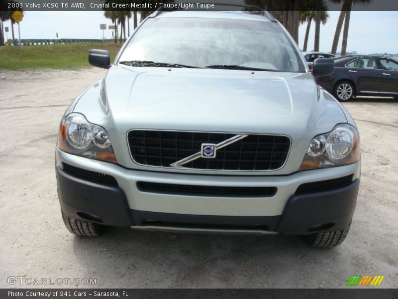 Crystal Green Metallic / Taupe/Light Taupe 2003 Volvo XC90 T6 AWD