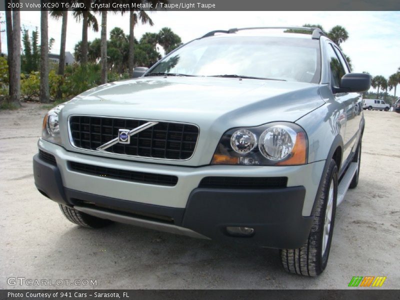 Crystal Green Metallic / Taupe/Light Taupe 2003 Volvo XC90 T6 AWD