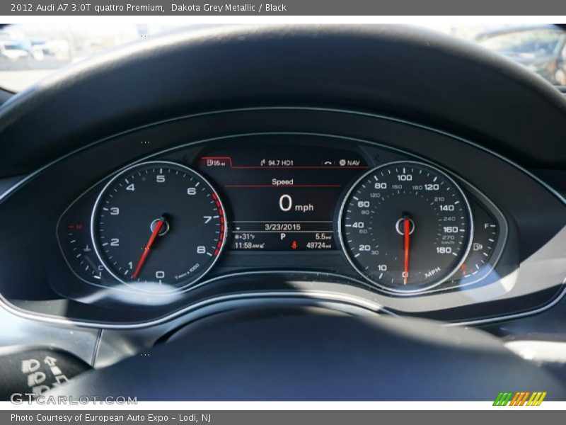 Dakota Grey Metallic / Black 2012 Audi A7 3.0T quattro Premium