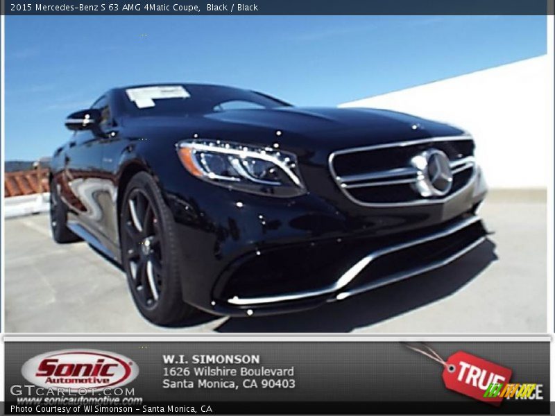 Black / Black 2015 Mercedes-Benz S 63 AMG 4Matic Coupe