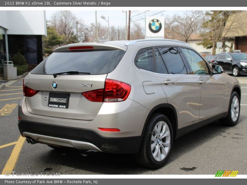 Cashmere Silver Metallic / Beige 2013 BMW X1 xDrive 28i