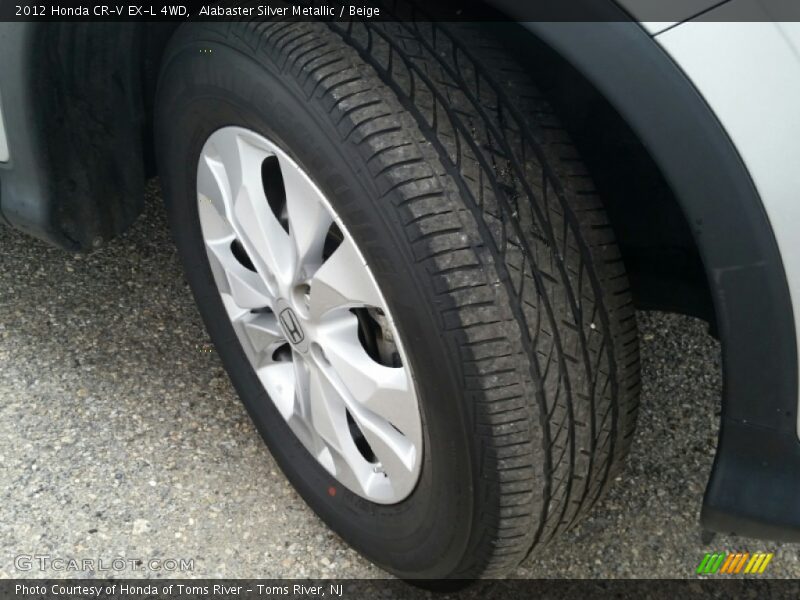 Alabaster Silver Metallic / Beige 2012 Honda CR-V EX-L 4WD