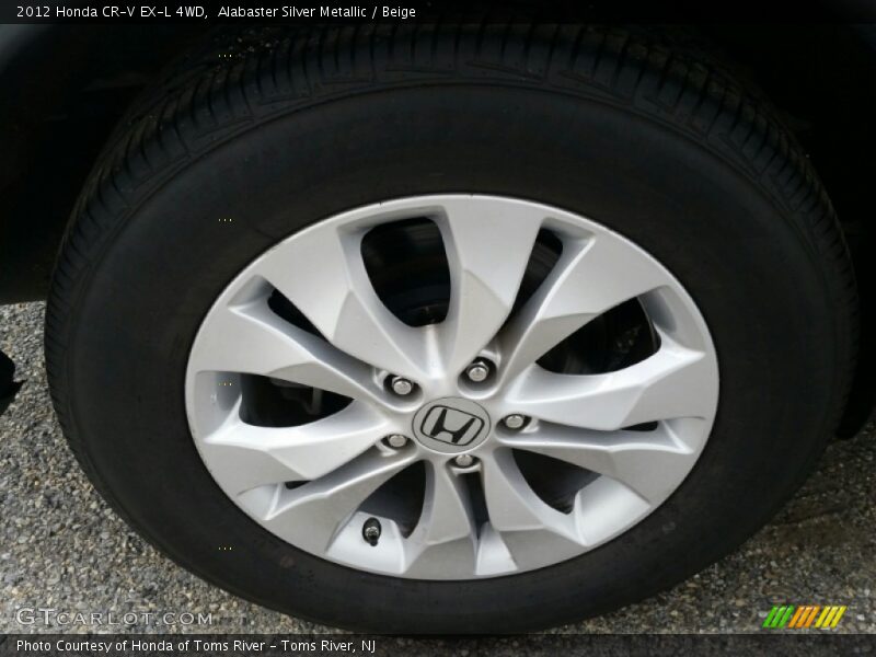 Alabaster Silver Metallic / Beige 2012 Honda CR-V EX-L 4WD