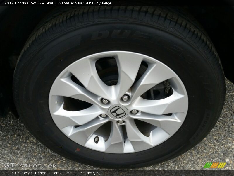 Alabaster Silver Metallic / Beige 2012 Honda CR-V EX-L 4WD
