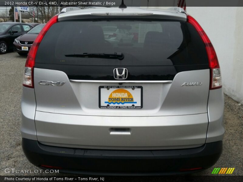 Alabaster Silver Metallic / Beige 2012 Honda CR-V EX-L 4WD