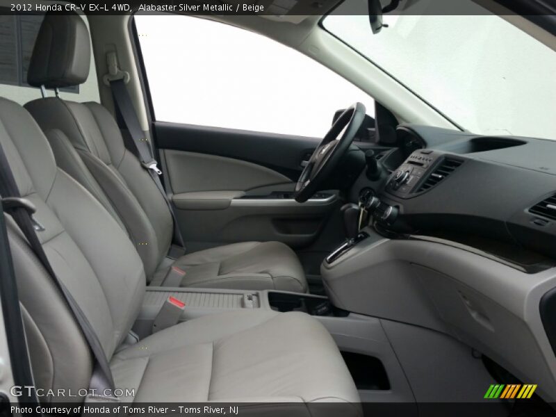 Alabaster Silver Metallic / Beige 2012 Honda CR-V EX-L 4WD