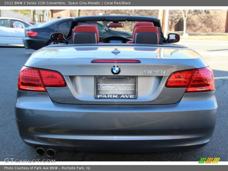 Space Grey Metallic / Coral Red/Black 2012 BMW 3 Series 328i Convertible