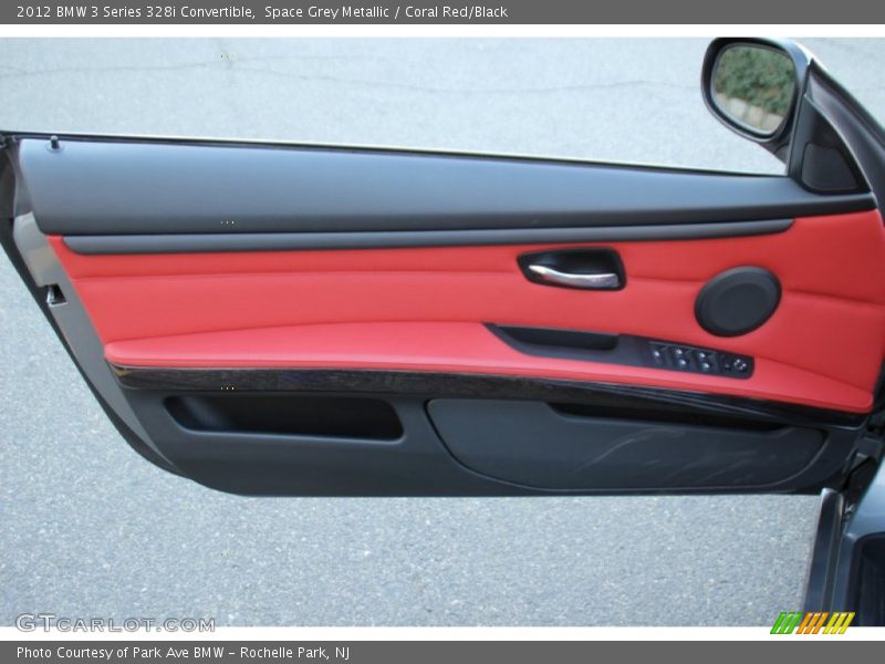 Space Grey Metallic / Coral Red/Black 2012 BMW 3 Series 328i Convertible