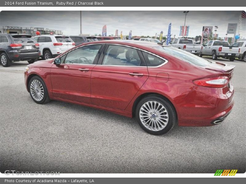 Ruby Red / Charcoal Black 2014 Ford Fusion Titanium