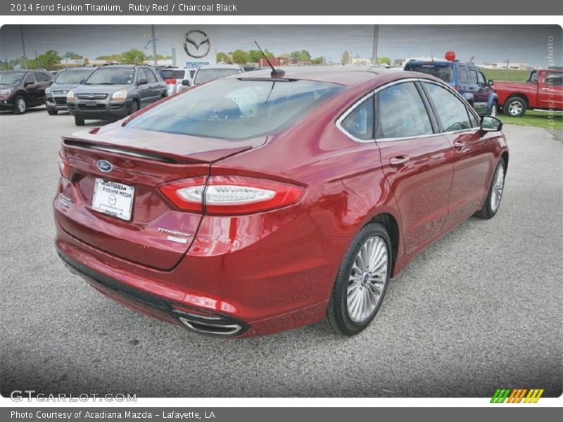 Ruby Red / Charcoal Black 2014 Ford Fusion Titanium
