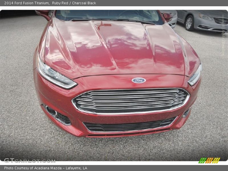 Ruby Red / Charcoal Black 2014 Ford Fusion Titanium