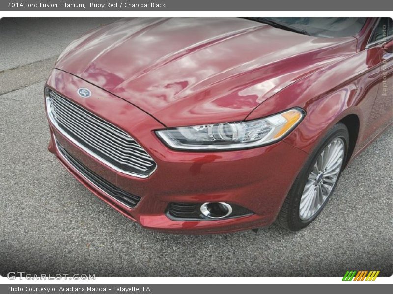 Ruby Red / Charcoal Black 2014 Ford Fusion Titanium