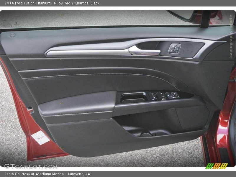 Ruby Red / Charcoal Black 2014 Ford Fusion Titanium