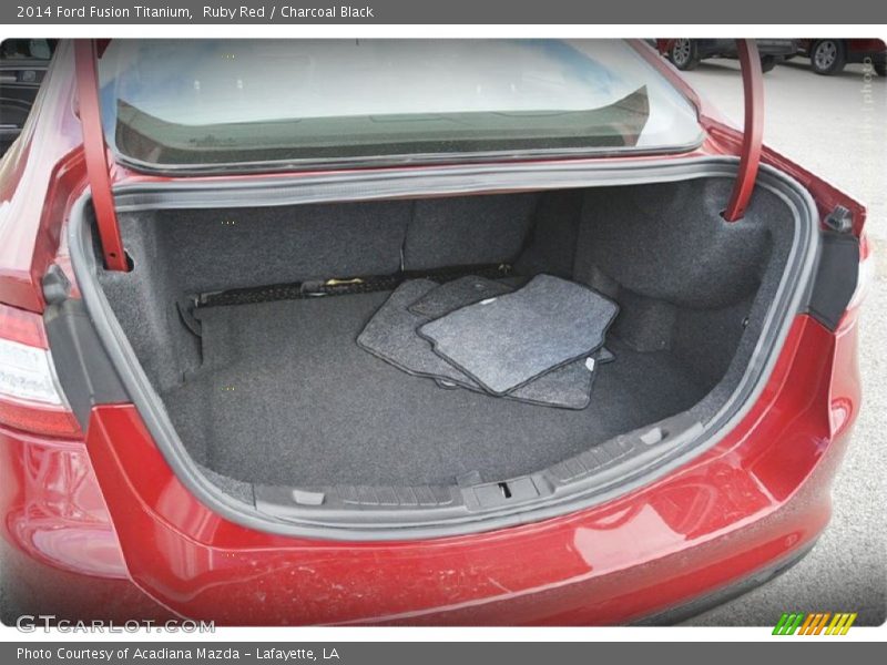 Ruby Red / Charcoal Black 2014 Ford Fusion Titanium