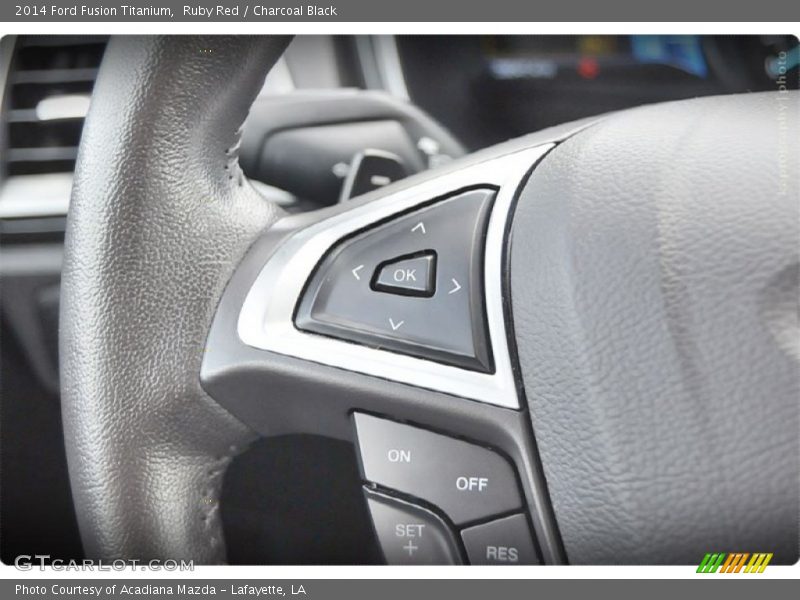Ruby Red / Charcoal Black 2014 Ford Fusion Titanium