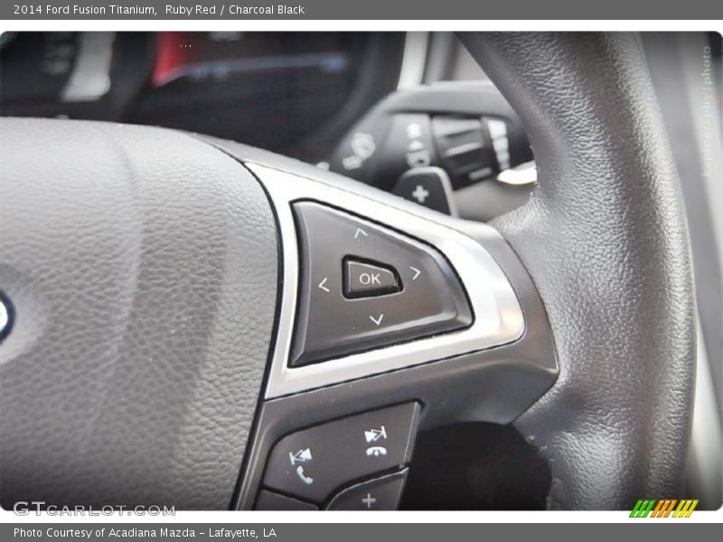 Ruby Red / Charcoal Black 2014 Ford Fusion Titanium