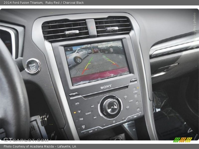 Ruby Red / Charcoal Black 2014 Ford Fusion Titanium