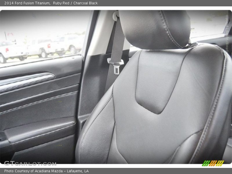 Ruby Red / Charcoal Black 2014 Ford Fusion Titanium