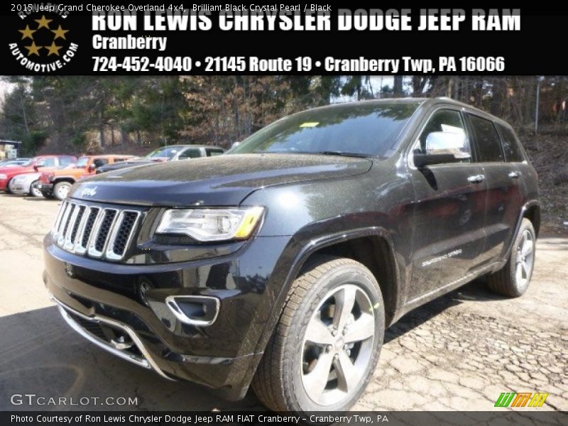 Brilliant Black Crystal Pearl / Black 2015 Jeep Grand Cherokee Overland 4x4