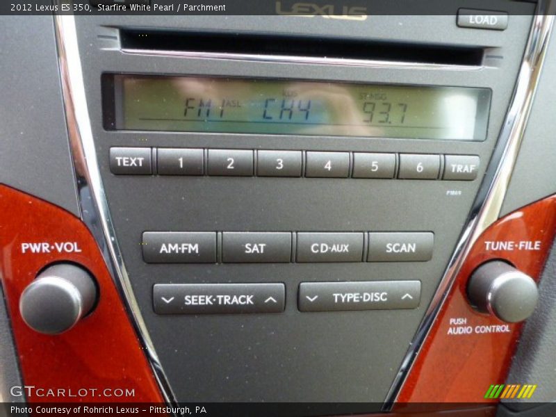 Starfire White Pearl / Parchment 2012 Lexus ES 350