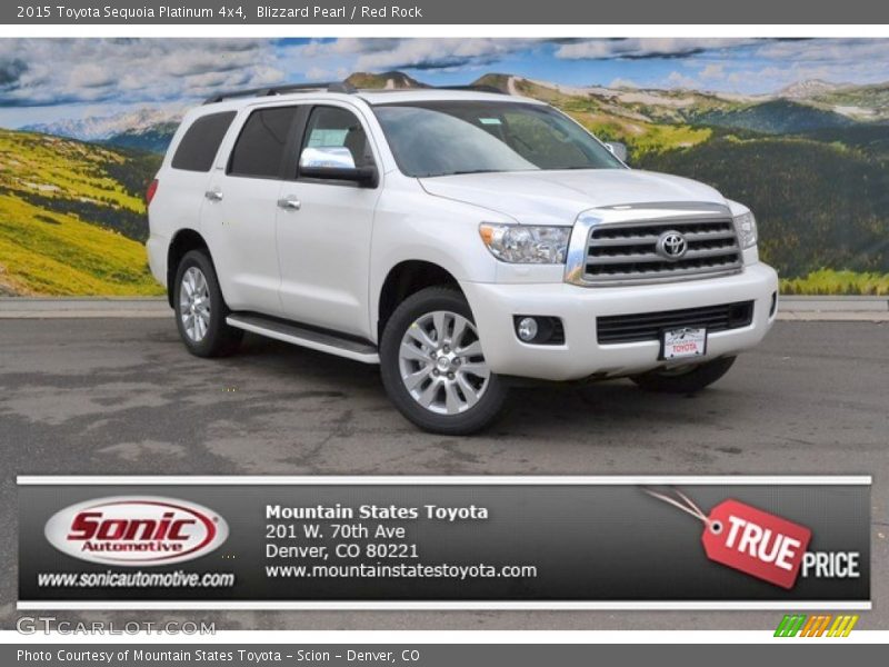 Blizzard Pearl / Red Rock 2015 Toyota Sequoia Platinum 4x4