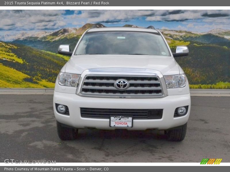 Blizzard Pearl / Red Rock 2015 Toyota Sequoia Platinum 4x4