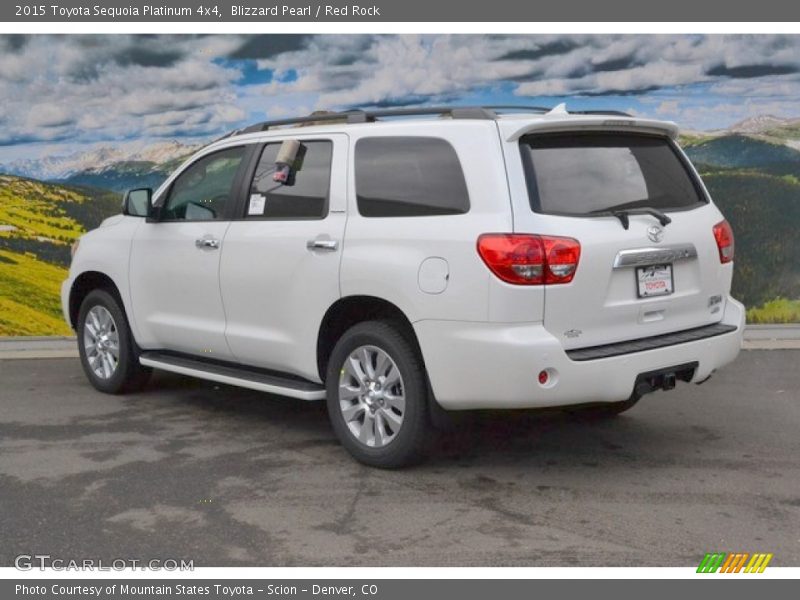 Blizzard Pearl / Red Rock 2015 Toyota Sequoia Platinum 4x4