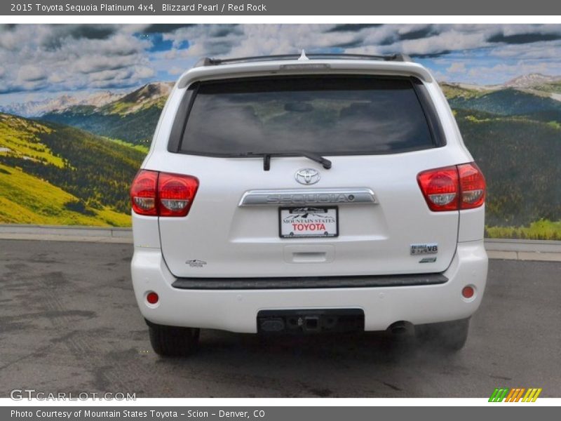 Blizzard Pearl / Red Rock 2015 Toyota Sequoia Platinum 4x4