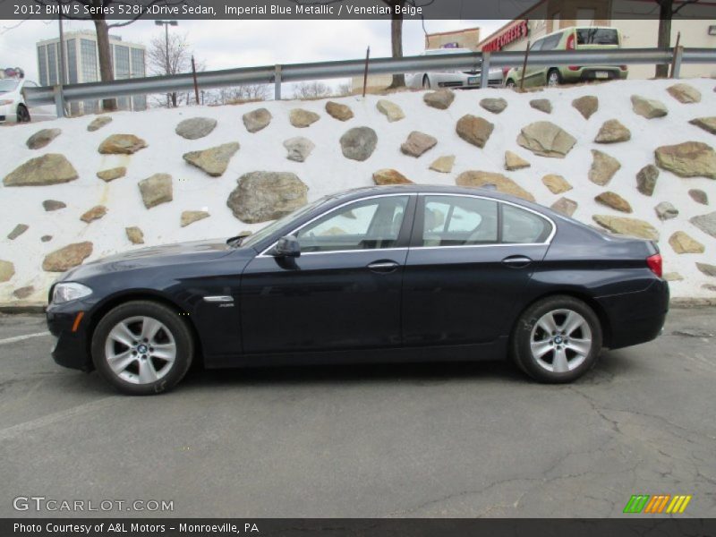 Imperial Blue Metallic / Venetian Beige 2012 BMW 5 Series 528i xDrive Sedan