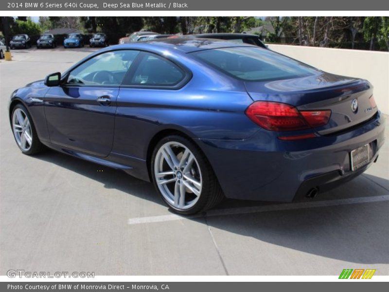 Deep Sea Blue Metallic / Black 2014 BMW 6 Series 640i Coupe