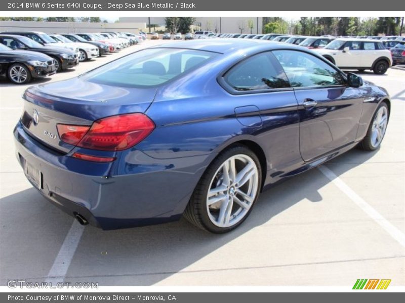 Deep Sea Blue Metallic / Black 2014 BMW 6 Series 640i Coupe