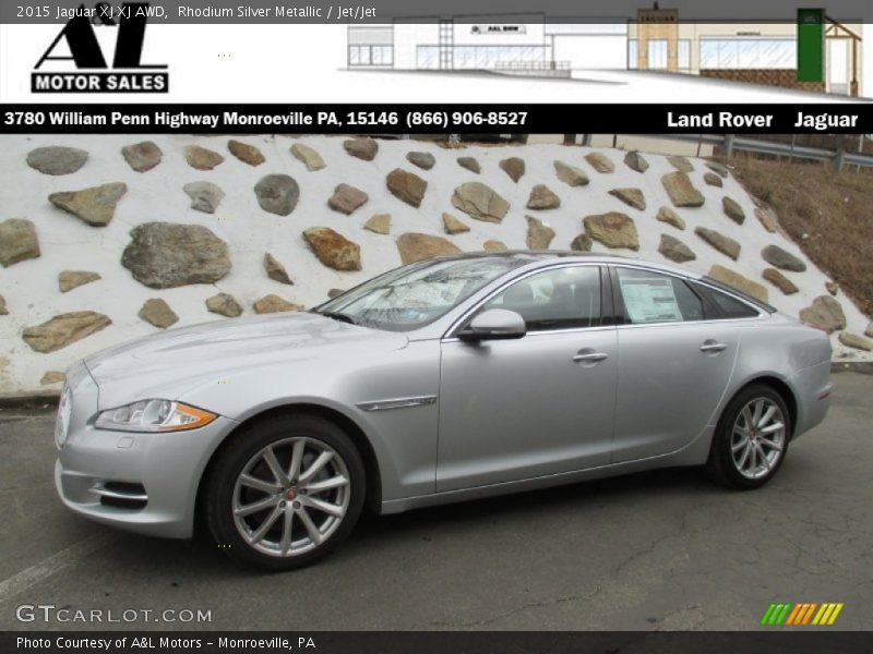 Rhodium Silver Metallic / Jet/Jet 2015 Jaguar XJ XJ AWD