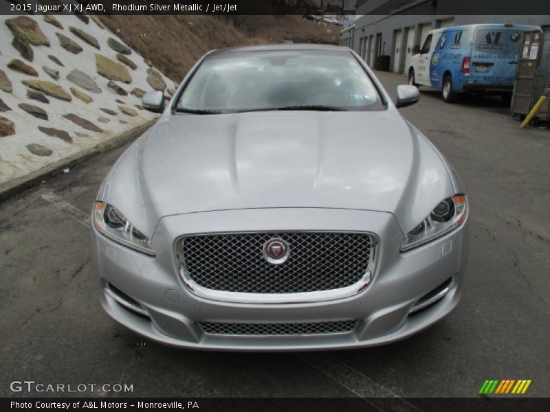 Rhodium Silver Metallic / Jet/Jet 2015 Jaguar XJ XJ AWD