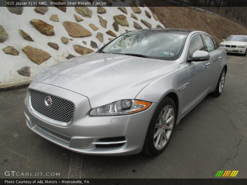 Rhodium Silver Metallic / Jet/Jet 2015 Jaguar XJ XJ AWD