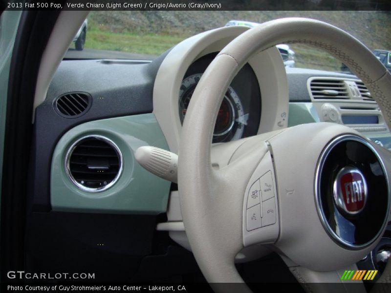 Verde Chiaro (Light Green) / Grigio/Avorio (Gray/Ivory) 2013 Fiat 500 Pop