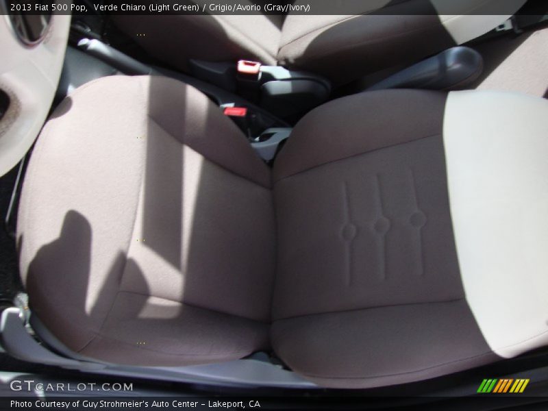 Verde Chiaro (Light Green) / Grigio/Avorio (Gray/Ivory) 2013 Fiat 500 Pop