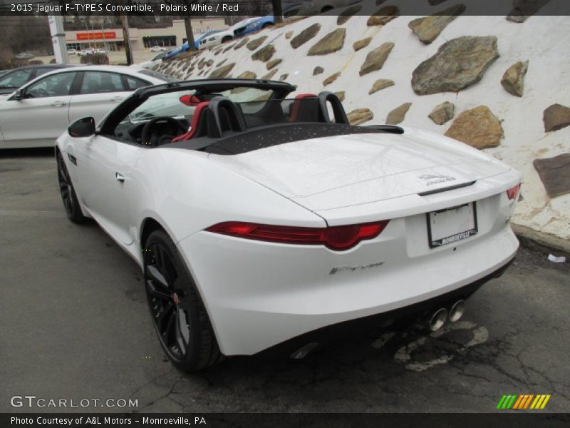Polaris White / Red 2015 Jaguar F-TYPE S Convertible
