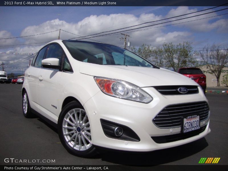 White Platinum / Medium Light Stone 2013 Ford C-Max Hybrid SEL