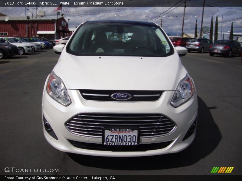 White Platinum / Medium Light Stone 2013 Ford C-Max Hybrid SEL