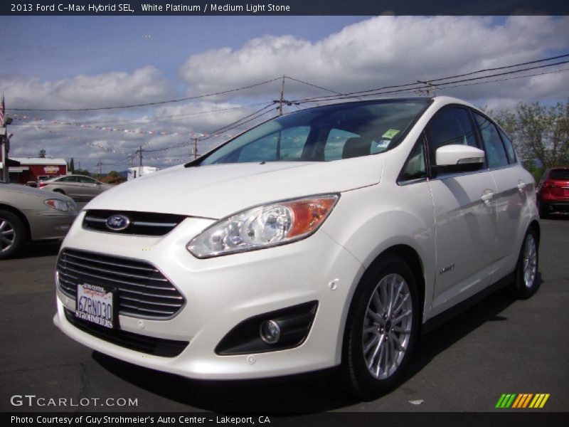 White Platinum / Medium Light Stone 2013 Ford C-Max Hybrid SEL