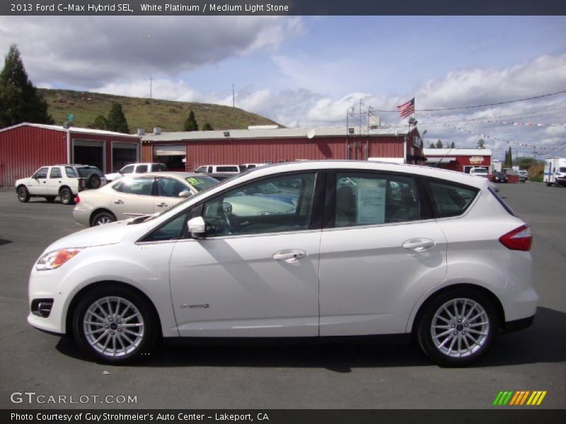 White Platinum / Medium Light Stone 2013 Ford C-Max Hybrid SEL