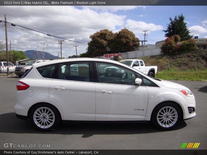 White Platinum / Medium Light Stone 2013 Ford C-Max Hybrid SEL