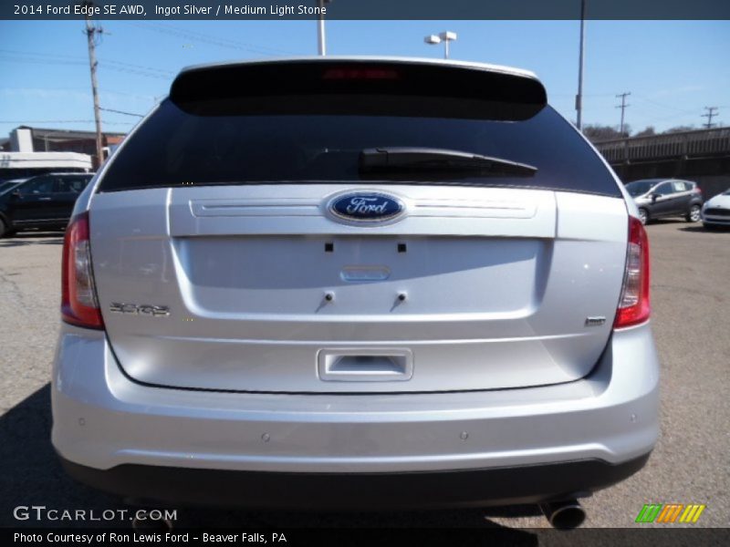 Ingot Silver / Medium Light Stone 2014 Ford Edge SE AWD