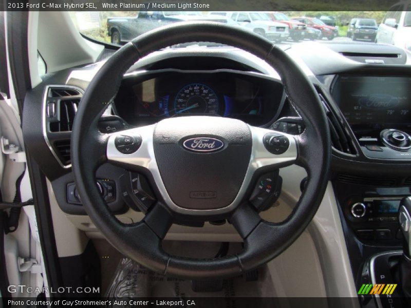 White Platinum / Medium Light Stone 2013 Ford C-Max Hybrid SEL