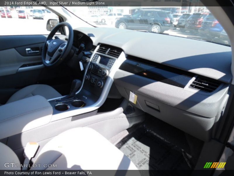 Ingot Silver / Medium Light Stone 2014 Ford Edge SE AWD