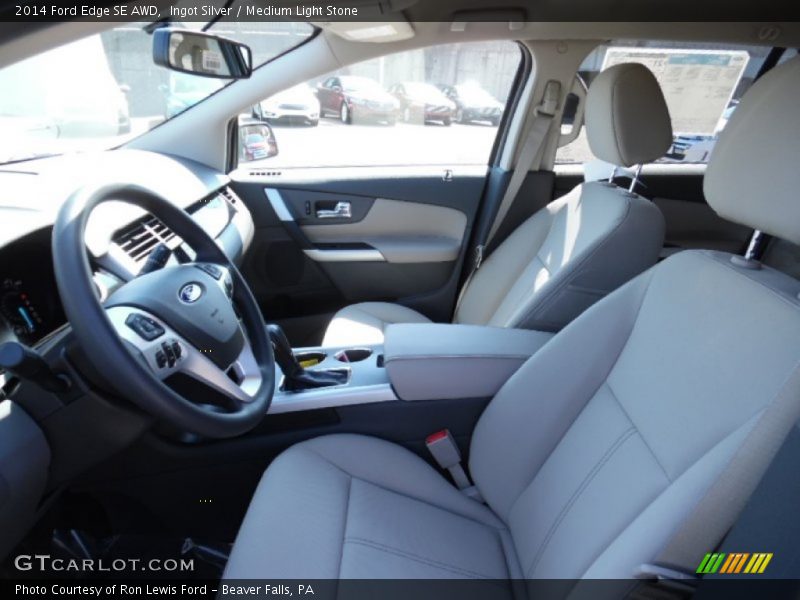 Ingot Silver / Medium Light Stone 2014 Ford Edge SE AWD