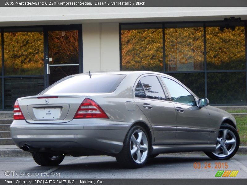 Desert Silver Metallic / Black 2005 Mercedes-Benz C 230 Kompressor Sedan