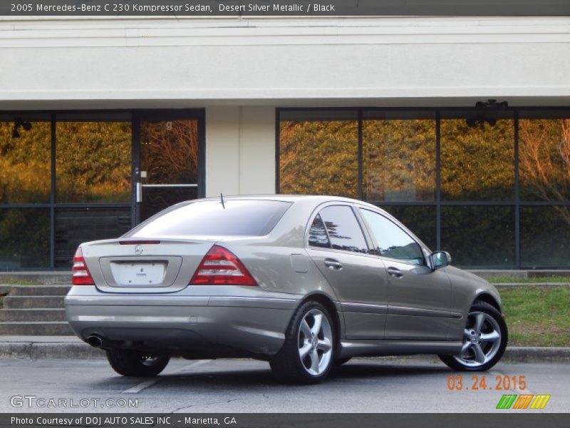 Desert Silver Metallic / Black 2005 Mercedes-Benz C 230 Kompressor Sedan
