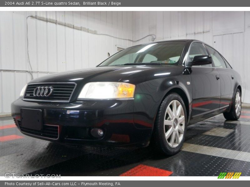 Brilliant Black / Beige 2004 Audi A6 2.7T S-Line quattro Sedan